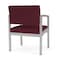 Lesro Lenox Steel Guest Chair, Wine/Mulberry (Red) Seat, Wine/Mulberry Back, 24.5 W 24.5 L 32 H LS1201 - alternate 2